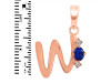 Lapis & White Topaz Alphabet W Pendant LLP-RDA-23.