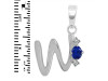 Lapis & White Topaz Alphabet W Pendant LLP-RDA-23.
