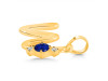 Lapis & White Topaz Alphabet W Pendant LLP-RDA-23.