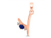 Lapis & White Topaz Alphabet Y Pendant LLP-RDA-25.