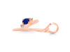 Lapis & White Topaz Alphabet Y Pendant LLP-RDA-25.