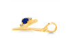Lapis & White Topaz Alphabet Y Pendant LLP-RDA-25.