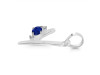 Lapis & White Topaz Alphabet Y Pendant LLP-RDA-25.