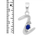 Lapis & White Topaz Alphabet Z Pendant LLP-RDA-26.