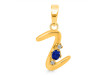 Lapis & White Topaz Alphabet Z Pendant LLP-RDA-26.