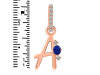 Lapis & White Topaz Alphabet A Pendant LLP-RDA-27.