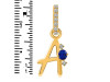 Lapis & White Topaz Alphabet A Pendant LLP-RDA-27.