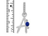 Lapis & White Topaz Alphabet A Pendant LLP-RDA-27.