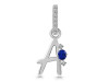 Lapis & White Topaz Alphabet A Pendant LLP-RDA-27.