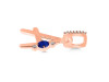Lapis & White Topaz Alphabet A Pendant LLP-RDA-27.