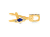 Lapis & White Topaz Alphabet A Pendant LLP-RDA-27.