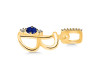 Lapis & White Topaz Alphabet B Pendant LLP-RDA-28.