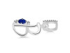 Lapis & White Topaz Alphabet B Pendant LLP-RDA-28.