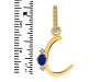 Lapis & White Topaz Alphabet C Pendant LLP-RDA-29.
