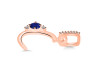 Lapis & White Topaz Alphabet C Pendant LLP-RDA-29.
