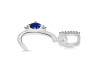Lapis & White Topaz Alphabet C Pendant LLP-RDA-29.
