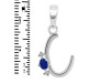 Lapis & White Topaz Alphabet C Pendant LLP-RDA-3.