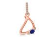 Lapis & White Topaz Alphabet D Pendant LLP-RDA-30.