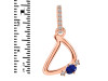 Lapis & White Topaz Alphabet D Pendant LLP-RDA-30.
