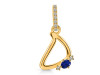 Lapis & White Topaz Alphabet D Pendant LLP-RDA-30.