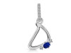 Lapis & White Topaz Alphabet D Pendant LLP-RDA-30.