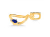 Lapis & White Topaz Alphabet D Pendant LLP-RDA-30.