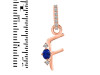Lapis & White Topaz Alphabet F Pendant LLP-RDA-32.