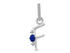 Lapis & White Topaz Alphabet F Pendant LLP-RDA-32.