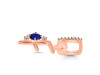 Lapis & White Topaz Alphabet F Pendant LLP-RDA-32.
