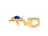 Lapis & White Topaz Alphabet F Pendant LLP-RDA-32.