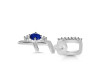 Lapis & White Topaz Alphabet F Pendant LLP-RDA-32.