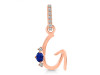 Lapis & White Topaz Alphabet G Pendant LLP-RDA-33.