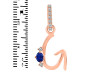 Lapis & White Topaz Alphabet G Pendant LLP-RDA-33.