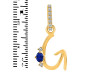 Lapis & White Topaz Alphabet G Pendant LLP-RDA-33.