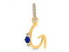 Lapis & White Topaz Alphabet G Pendant LLP-RDA-33.