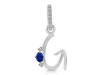 Lapis & White Topaz Alphabet G Pendant LLP-RDA-33.