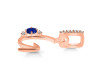 Lapis & White Topaz Alphabet G Pendant LLP-RDA-33.