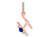 Lapis & White Topaz Alphabet H Pendant LLP-RDA-34.