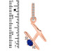 Lapis & White Topaz Alphabet H Pendant LLP-RDA-34.