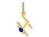 Lapis & White Topaz Alphabet H Pendant LLP-RDA-34.