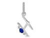Lapis & White Topaz Alphabet H Pendant LLP-RDA-34.