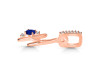 Lapis & White Topaz Alphabet H Pendant LLP-RDA-34.