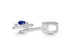 Lapis & White Topaz Alphabet H Pendant LLP-RDA-34.