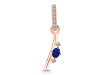 Lapis & White Topaz Alphabet I Pendant LLP-RDA-35.