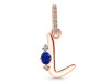 Lapis & White Topaz Alphabet L Pendant LLP-RDA-38.