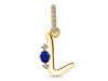 Lapis & White Topaz Alphabet L Pendant LLP-RDA-38.