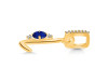 Lapis & White Topaz Alphabet L Pendant LLP-RDA-38.