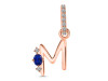 Lapis & White Topaz Alphabet M Pendant LLP-RDA-39.