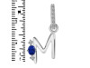 Lapis & White Topaz Alphabet M Pendant LLP-RDA-39.
