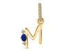 Lapis & White Topaz Alphabet M Pendant LLP-RDA-39.